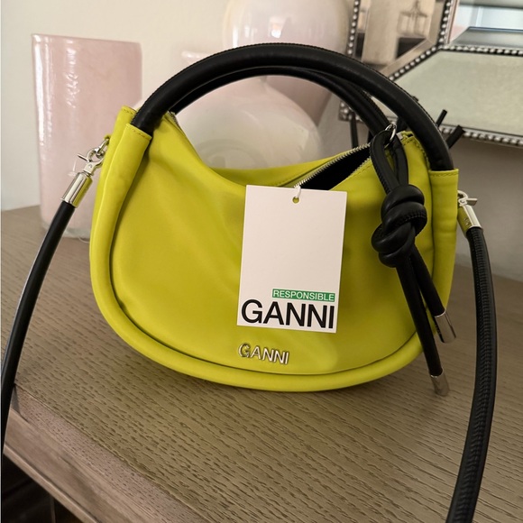 Ganni Handbags - Ganni Lime Green Shoulder Bag